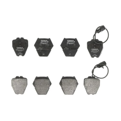 Imagem de BOSCH 0 986 424 689 Jogo de pastilhas para travão disco Baixo teor metálico com sensor desgaste integrado chapa anti ruído
