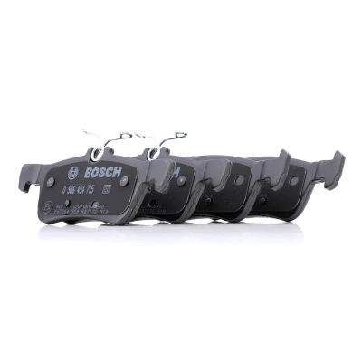 Imagem de BOSCH 0 986 494 715 Jogo de pastilhas para travão disco Baixo teor metálico com chapa anti ruído, instruções montagem