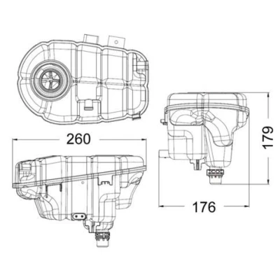 Imagem de MAHLE ORIGINAL CRT 60 000S Depósito de Compensação Refrigerante com sensor, sem sensor AUDI: A6 C7 Avant