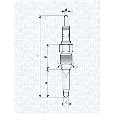 Imagem de MAGNETI MARELLI 062900084304 Vela incandescente 12V 10A M12X1,25 ALFA ROMEO: 156 Sportwagon, 147, Sedan, FIAT: Punto II Hatchback, BRAVO 1