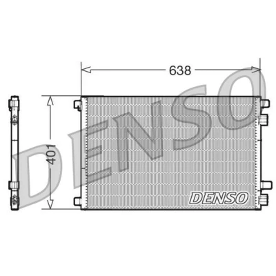 Imagem de DENSO DCN23012 Condensador sem secador 638x401x16 R 134a 638 RENAULT: MEGANE 2, 2 Kombi, Scénic 1