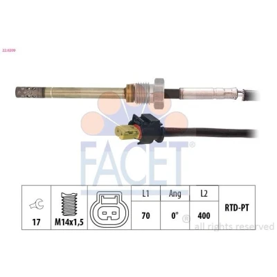 Imagem de FACET 22.0209 Sensor MERCEDES BENZ: Classe E T modell
