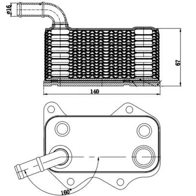 Imagem de MAHLE ORIGINAL CLC 174 000S Radiador de Óleo AUDI: A3 Hatchback, Sportback, A4 B7 Avant, VOLKSWAGEN: Passat B6 Sedan, Polo V Golf 5