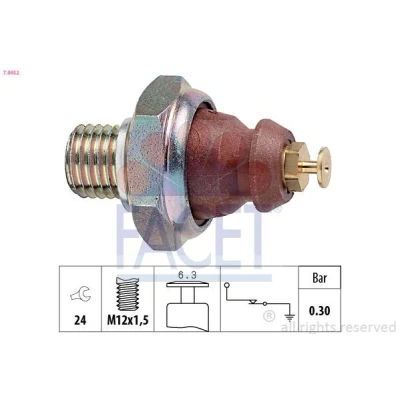 Imagem de FACET 7.0052 Sensor Pressão do Óleo M12x1,5 Made in Italy OE Equivalent BMW: 3 Sedan, 5 Sedan