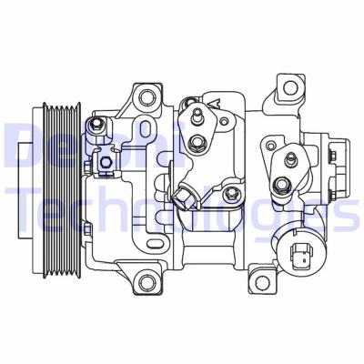 Imagem de DELPHI CS20478 compressor 6ZSE14 PAG 46 com óleo de TOYOTA: Avensis III Sedan