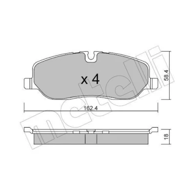 Imagem de METELLI 22 0693 0 Jogo de pastilhas para travão disco preparado indicador aviso desgaste LAND ROVER: Range Rover Sport, 3