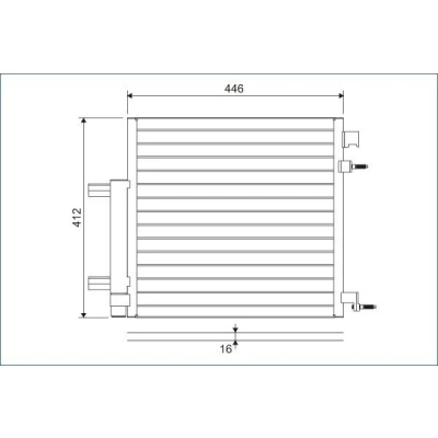 Imagem de VALEO 822578 Condensador com secador Alumínio 412 CHEVROLET: Spark