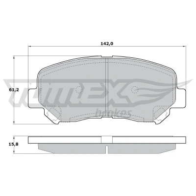 Imagem de TOMEX brakes TX 17 25 Jogo de pastilhas para travão disco Eixo dianteiro MAZDA: CX 5 I, II