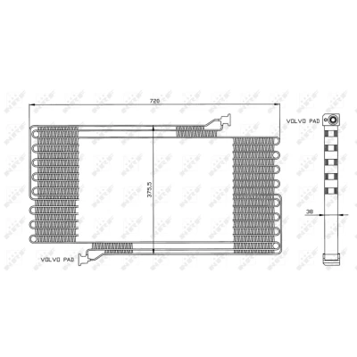 Imagem de NRF Easy Fit 35472 Condensador com retentor Alumínio 720 R 134a