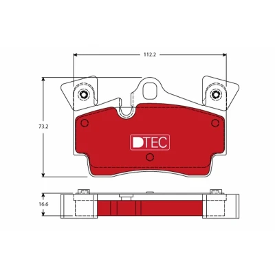 Imagem de TRW DTEC COTEC GDB1652DTE Jogo de pastilhas para travão disco preparado indicador aviso desgaste PORSCHE: Cayenne, AUDI: Q7