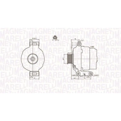 Imagem de MAGNETI MARELLI 063731636010 Alternador 12V 105A FORD: Transit Mk5 Van, Camião de plataforma/Chassis