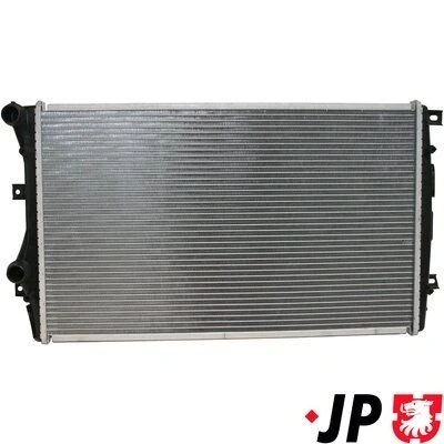 Imagem de JP GROUP 1114206100 Radiador, arrefecimento do motor Alumínio 650 415 34 VOLKSWAGEN: Golf 5, Passat B6 Variant, Caddy 3, AUDI: A3 Sportback