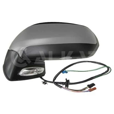 Imagem de Espelho retrovisor Alkar 6129858 esquerda com subcapa elétrico aquecível, memória, dobrável electricamente, tom azul, convexo, iluminação circ