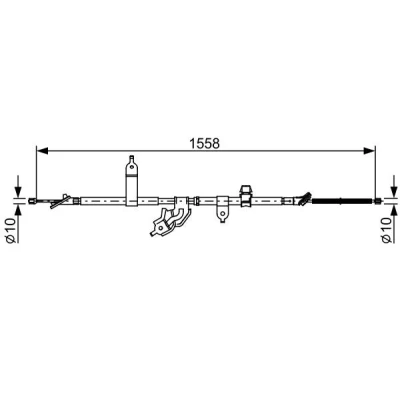 Imagem de BOSCH 1 987 482 512 Cabo de Freio Mão 1558 TOYOTA: Yaris II Hatchback
