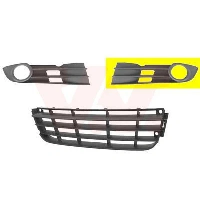 Imagem de VAN WEZEL 5857593 Grelha de Pára Choques com furo/s para os faróis nevoeiro à frente, lado esquerdo VOLKSWAGEN: Touran I