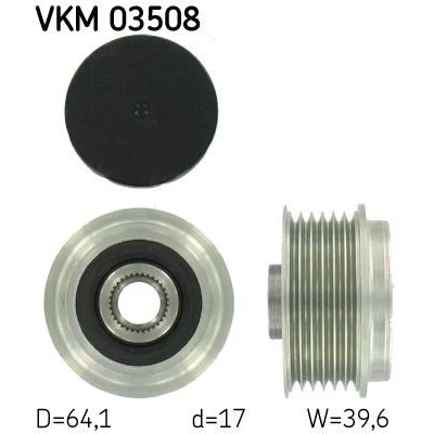 Imagem de SKF VKM 03508 Polia Roda Livre do Alternador 39,6 OPEL: Corsa D Hatchback, Astra H Caravan, Hatchback