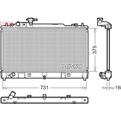 Imagem de Radiador, arrefecimento do motor DENSO DRM44036