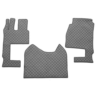 Imagem de F CORE FL04 GRAY Conjunto de tapete chão Couro artificial à frente 3 cinzento