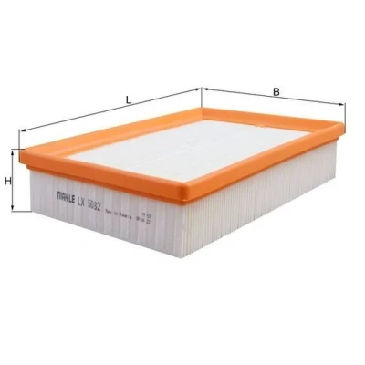 Imagem de MAHLE ORIGINAL LX 5082 Filtro de ar 51,5 161 241 Cartucho filtrante FORD: Transit Connect V408 Van, C Max 2, Grand