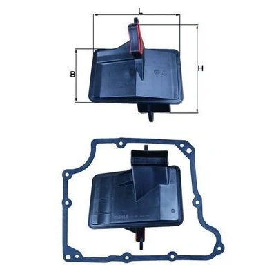 Imagem de MAHLE ORIGINAL HX 166D Conjunto do filtro hidráulico, caixa velocidades automática com junta