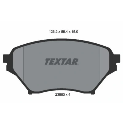 Imagem de TEXTAR 2386301 Jogo de pastilhas para travão disco não preparado indicador aviso desgaste MAZDA: MX 5 2