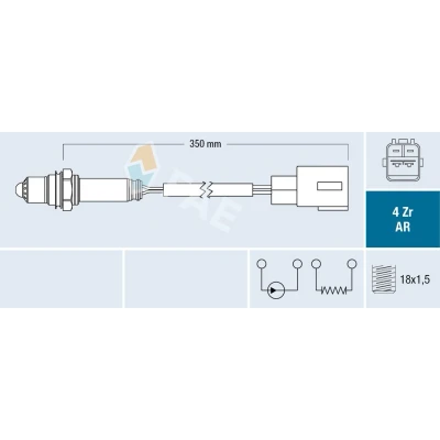 Imagem de FAE 75659 Sonda lambda TOYOTA: Land Cruiser Prado 150, Auris Hatchback, Carrinha