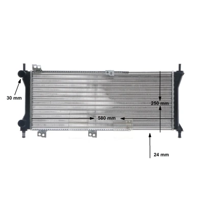 Imagem de MAHLE ORIGINAL CR 2173 000S Radiador, arrefecimento do motor 580 250 23 Aletas de refrigeração unidas mecanicamente FIAT: Panda I Hatchback