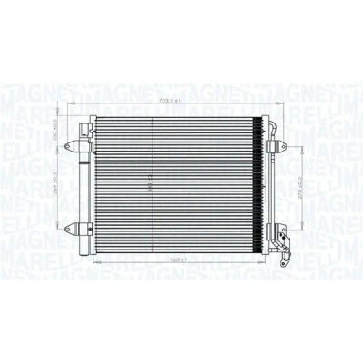 Imagem de MAGNETI MARELLI 350203833000 Condensador com secador 560x448x16 448 560 16 VOLKSWAGEN: Tiguan II