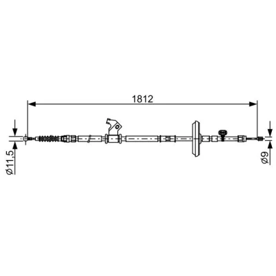 Imagem de BOSCH 1 987 482 503 Cabo de Freio Mão 1812