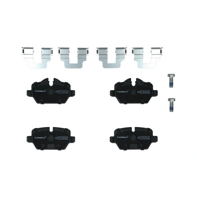 Imagem de KAMOKA JQ1013612 Jogo de pastilhas para travão disco Eixo traseiro excl. contacto aviso desgaste com acessórios BMW: 1 Hatchback, Hatchback
