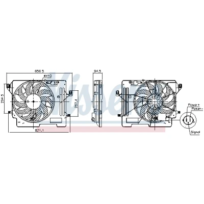 Imagem de NISSENS 850080 Ventilador de Radiador