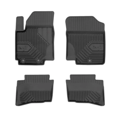 Imagem de FROGUM No. 77 77408777 Conjunto de tapete chão TPE (elastómero termoplástico) à frente e atrás 4 preto medida HYUNDAI: i20 I Hatchback