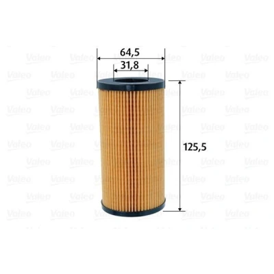 Imagem de VALEO 586594 Filtro de óleo Cartucho filtrante VOLVO: V40 Hatchback, V50, V60 I