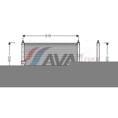 Imagem de AVA COOLING SYSTEMS HD5062 Condensador sem secador 15,5mm 10,2mm Alumínio 581mm R134a