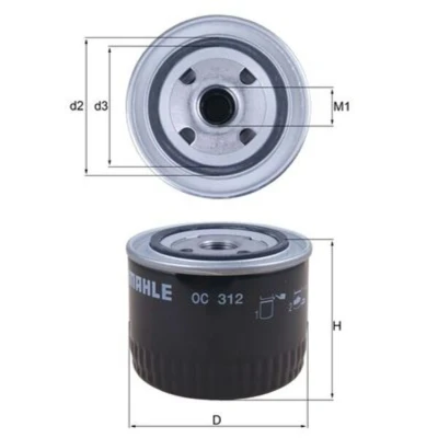 Imagem de MAHLE ORIGINAL OC 312 Filtro de óleo aparafusado LAND ROVER: Freelander I SUV, SUV Cabrio, 25 Hatchback