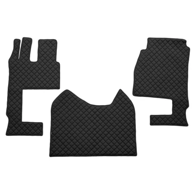 Imagem de F CORE FL04 BLACK Conjunto de tapete chão Couro artificial à frente 3 preto