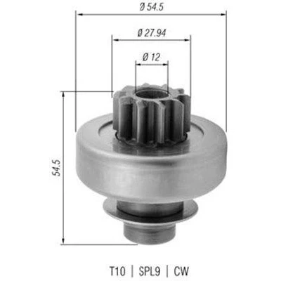 Imagem de MAGNETI MARELLI 940113020379 Pinhão, motor de arranque