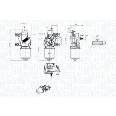 Imagem de MAGNETI MARELLI 064043803010 Motor de Limpa Vidros 12 à frente RENAULT: Clio 3, 3 Kasten, III Grandtour
