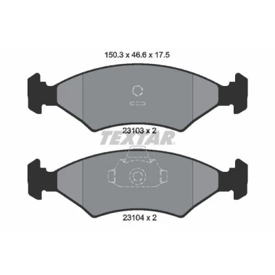Imagem de TEXTAR 2310301 Jogo de pastilhas para travão disco não preparado indicador aviso desgaste FORD: FIESTA 4, 3, Puma