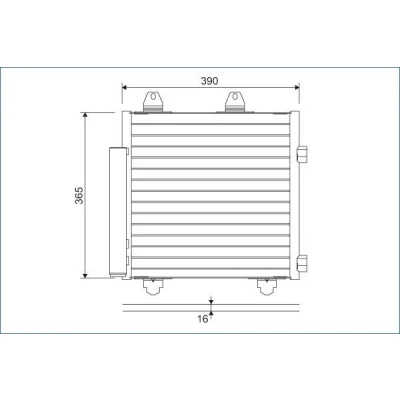 Imagem de VALEO 822577 Condensador com secador Alumínio 365 CITROËN: C1 II