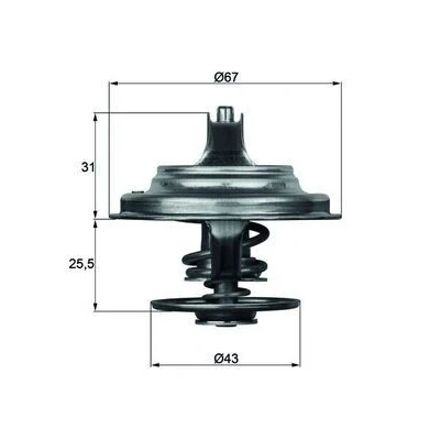Imagem de MAHLE ORIGINAL TX 23 71D Termóstato, líquido de refrigeração 71 com junta