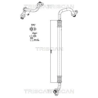 Imagem de TRISCAN 9010 28054 Conduta de alta/baixa pressão, ar condicionado do compressor para o condensador