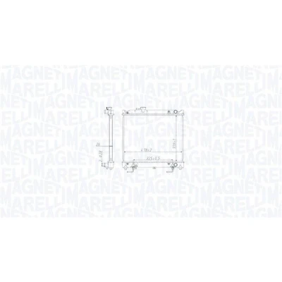 Imagem de MAGNETI MARELLI 350213213800 Radiador, arrefecimento do motor 378 478 26 Aletas de refrigeração soldadas SUZUKI: Vitara I SUV, SUV Cabrio