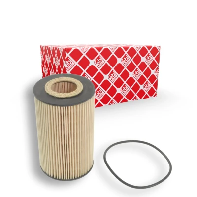 Imagem de FEBI BILSTEIN 109106 Filtro de óleo com retentor Cartucho filtrante MERCEDES BENZ: Classe C T modell, E Sedan, Sedan
