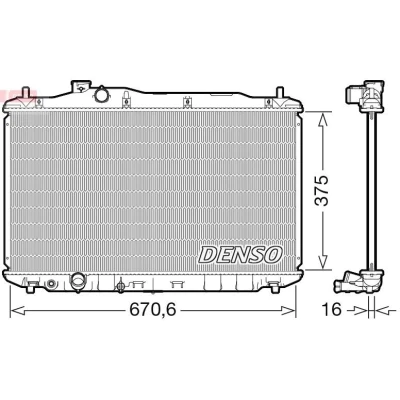Imagem de DENSO DRM40105 Radiador, arrefecimento do motor 671 370 16 HONDA: CIVIC 8 Hatchback