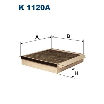 Imagem de FILTRON K 1120A Filtro, ar do habitáculo Filtro de carvão ativado 235 205 40 MERCEDES BENZ: Classe ML