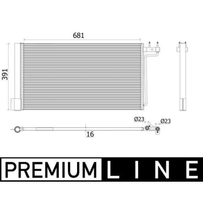 Imagem de MAHLE ORIGINAL AC 941 000P Condensador com secador 23 681 FORD: FOCUS 3 Turnier