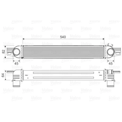 Imagem de VALEO 818545 Intercooler sem válvula de recirculação dos gases escape FIAT: Fiorino III Van / Carrinha, CITROËN: Nemo