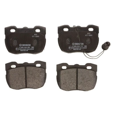 Imagem de BOSCH 0 986 424 287 Jogo de pastilhas para travão disco Baixo teor metálico com sensor desgaste integrado chapa anti ruído