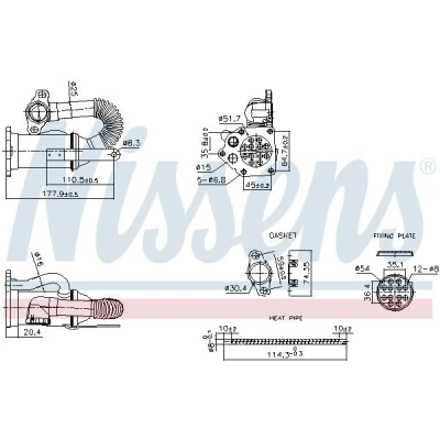 Imagem de NISSENS 989453 Radiador EGR sem &#039;bypass&#039; de vácuo RENAULT: MEGANE 2 Kombi, 3 Grandtour